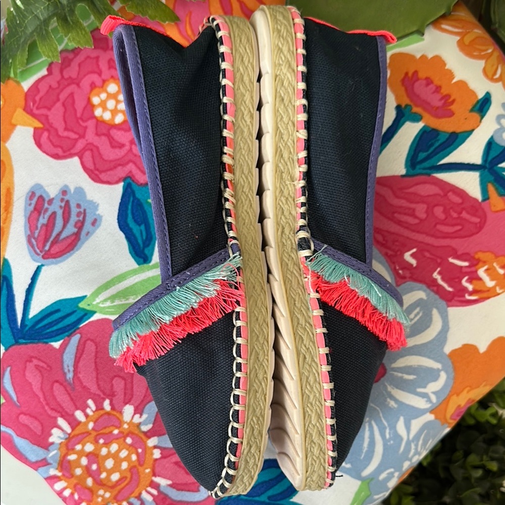 🌺🦩Sperry Blue and Pink Espadrille Flats with Tassel Fringe•Size 13.5(girl)🦩🌺 - Picture 7 of 16